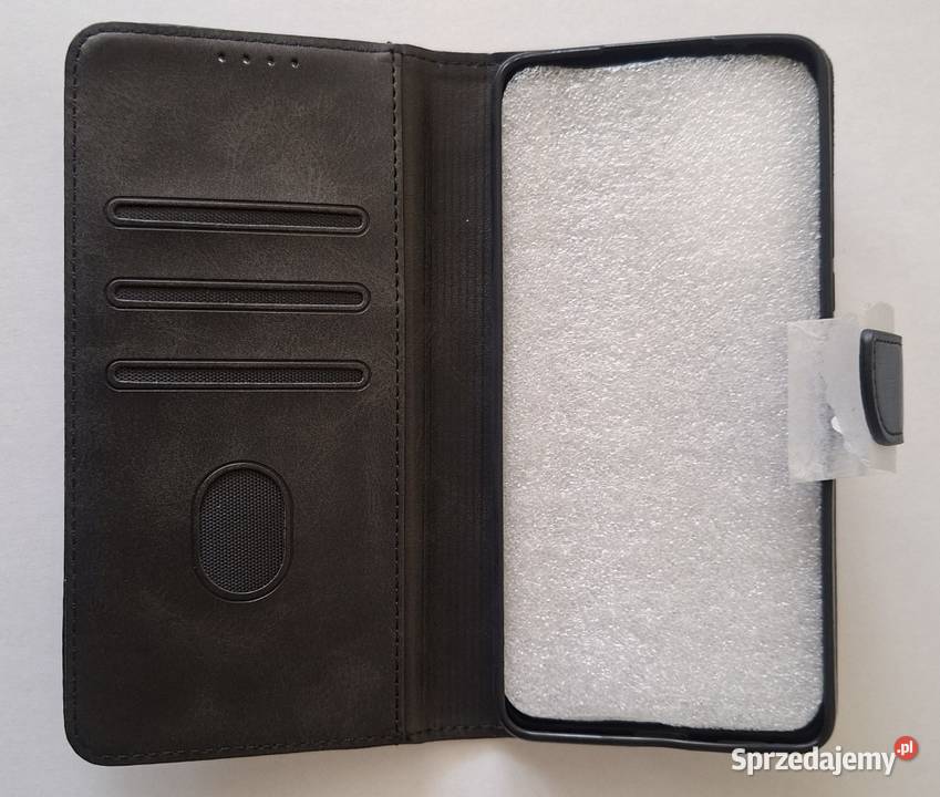 Etui skórzane z klapką magnetyczne czarne do Zielona Góra sprzedam
