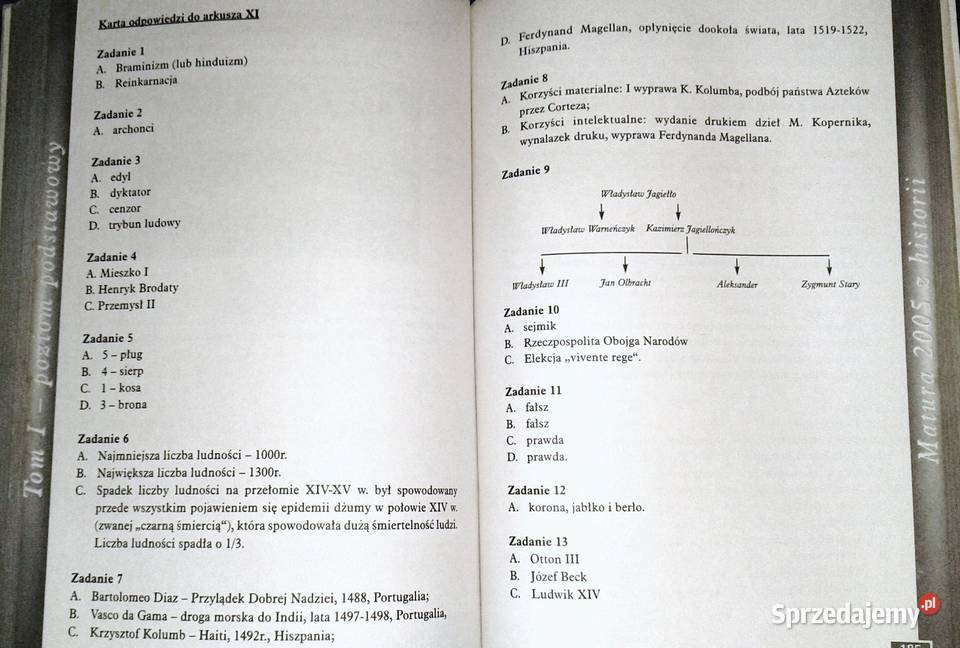 Historia Matura 2005 Poziom podst Paweł Chełm sprzedam