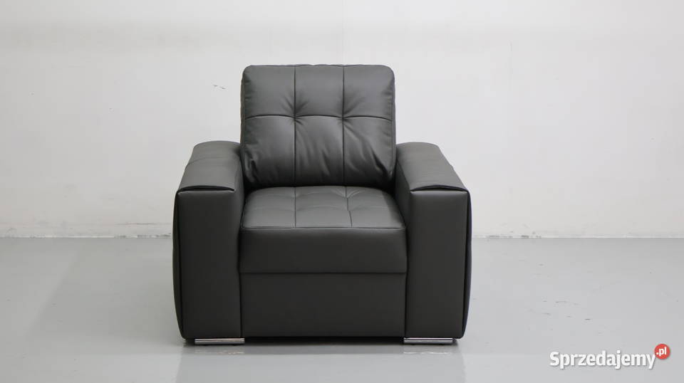 FOTEL SKÓRA naturalna MADRAS 6492 popielata Poznań sprzedam