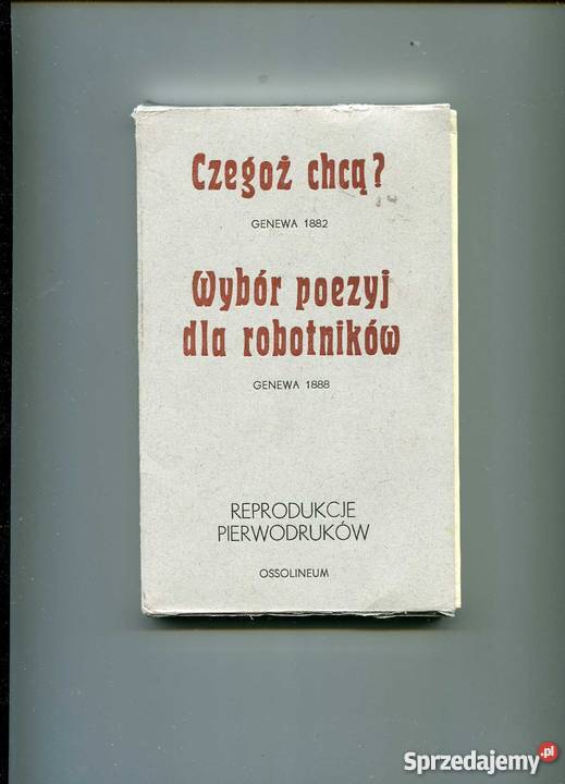 Wybór poezji robotników Czegóż chcą Szczecin