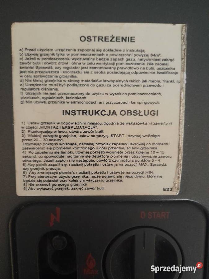 Grzejnik gazowy Blue Belle wielkopolskie Międzychód