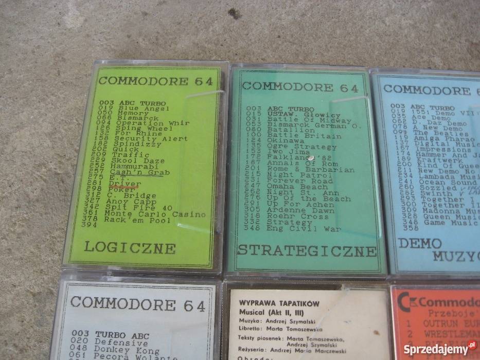 Kasety Gry do Commodore 13 Sprawne Grodziczno