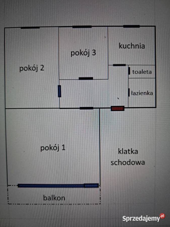 Mieszkanie 3 pokoje 6084 m2 sieć Sprzedaż