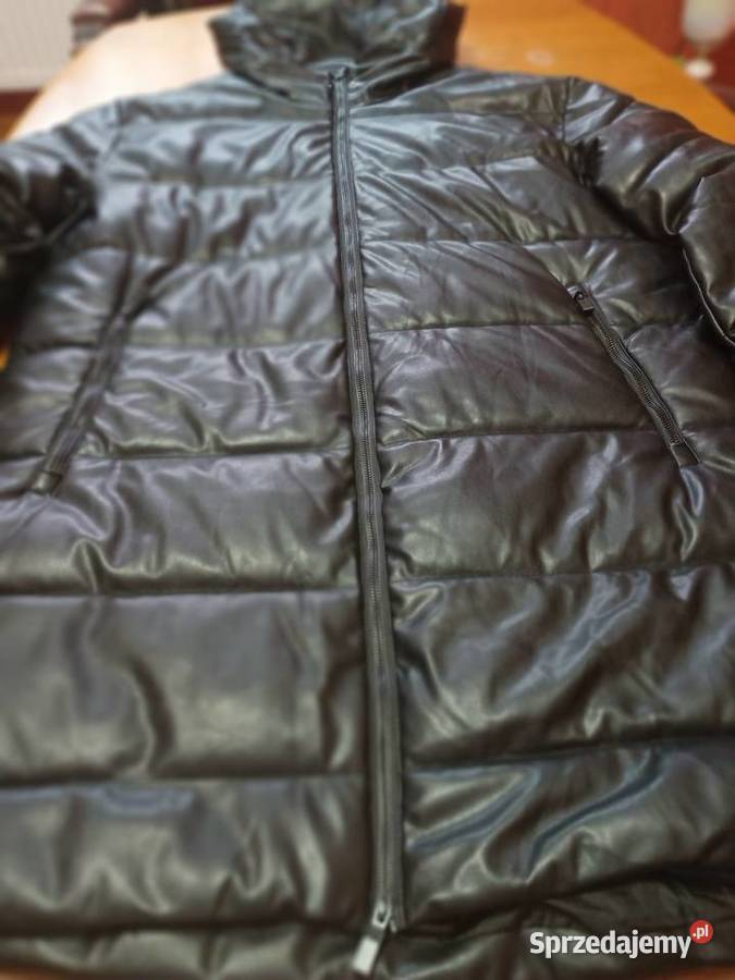 Płaszcz męski S Reserved eko skóra czarny design pomorskie Tczew