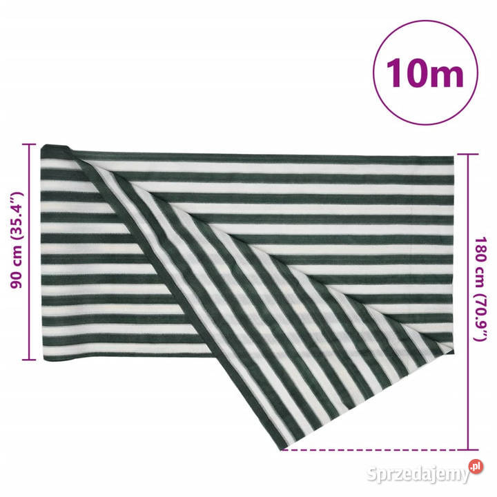 Siatka cieniująca zielonobiała 18x10 m HDPE 195 Warszawa