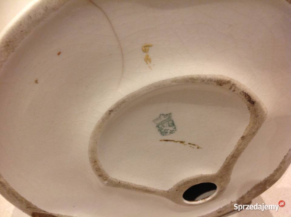 Stara Duża Ceramiczna Popielniczka Pieski inny kolor Dekoracje i ozdoby Nowa Sól