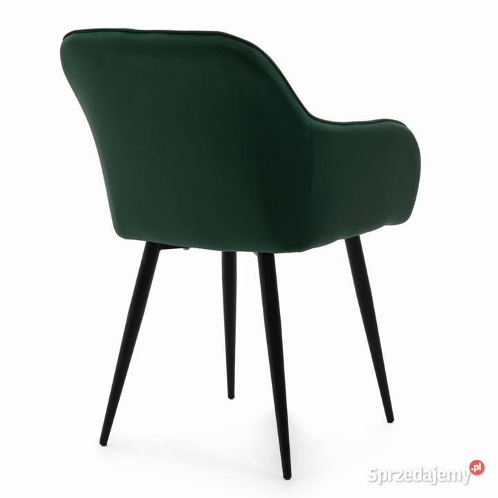 Krzesło Tapicerowane Lago Butelkowa Zieleń 85cm