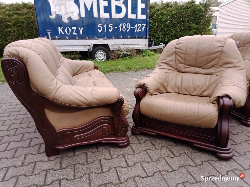 Komplet Wypoczynkowy CAPUCINO 321 i 2X Ława Dąb Kozy