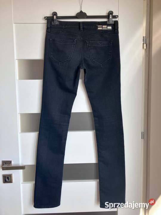 Jeansy damskie Diesel Livy grafit ultra low Bez wzoru Nisko