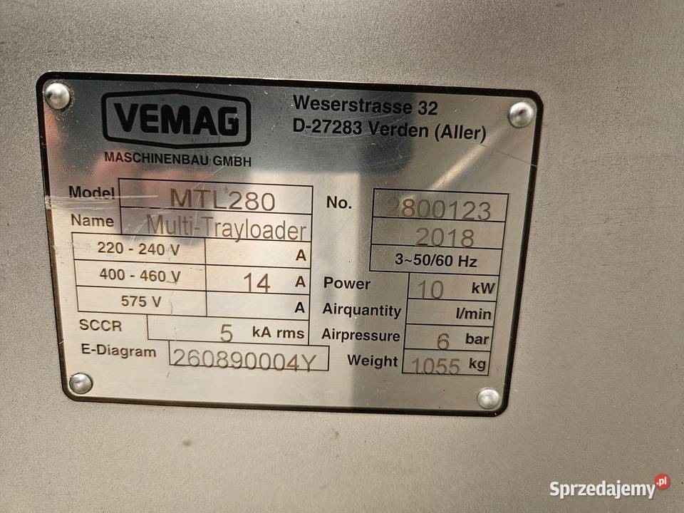 Układarka wielorzędowa Vemag MTL 280 Krotoszyn