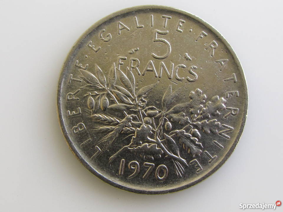 Moneta 5 Francs franków 1970 ( Francja )