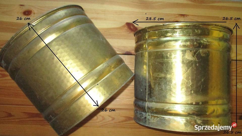 Doniczki duże osłonki mosięzne na kwiaty kujawsko-pomorskie Toruń