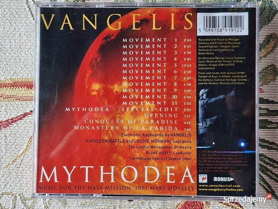 Vangelis Mythodea CD Kraków