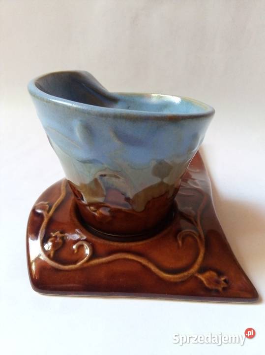 artystyczna ceramiczna filiżanka boho handmade śląskie sprzedam