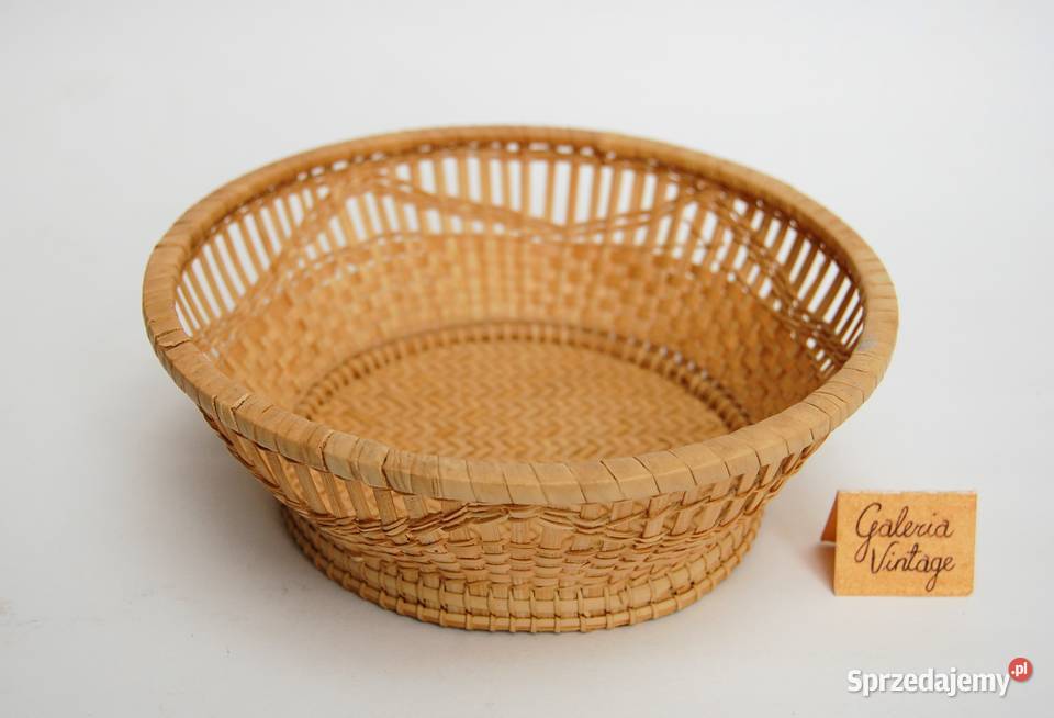 Koszyk pleciony drewniany bambusowy beżowy boho Lublin