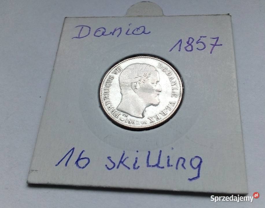 DANIIA16 SKILLING1857 r SREBRO 0500 FREDERICVS V Legionowo