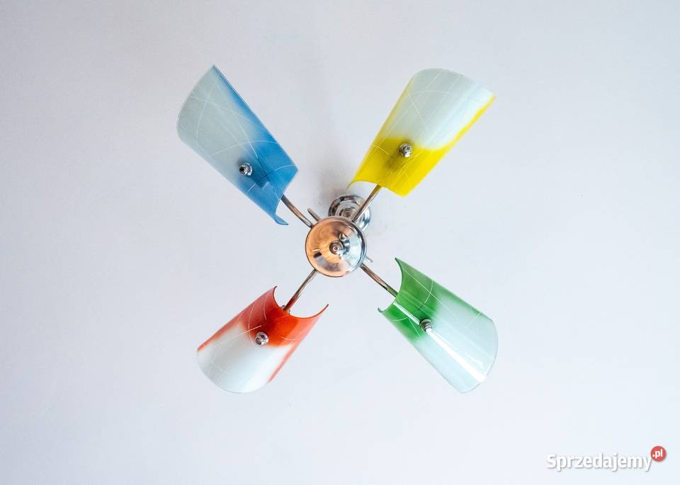 Żyrandol lata 60 Look PopArt MidCentury Vintage śląskie Dąbrowa Górnicza