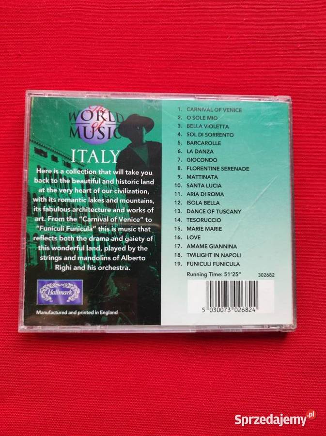 Italy World of Music kolekcjonerska płyta cd Kielce