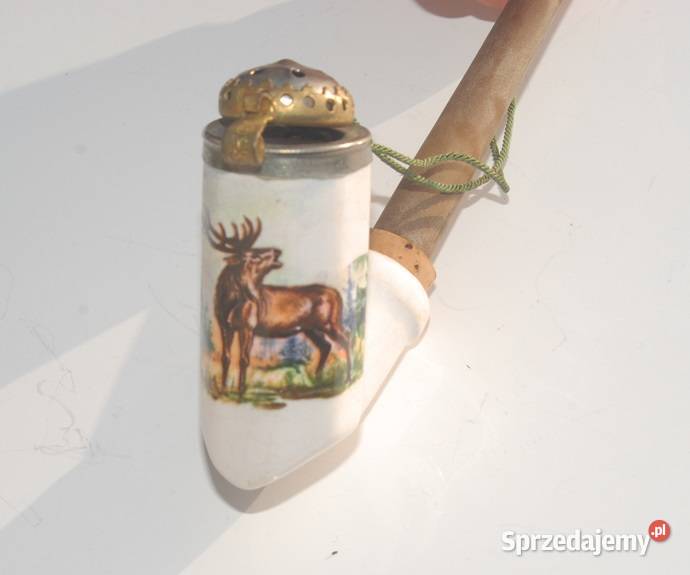 Stara duża fajka z porcelanowym cybuchem antyk sprzedam