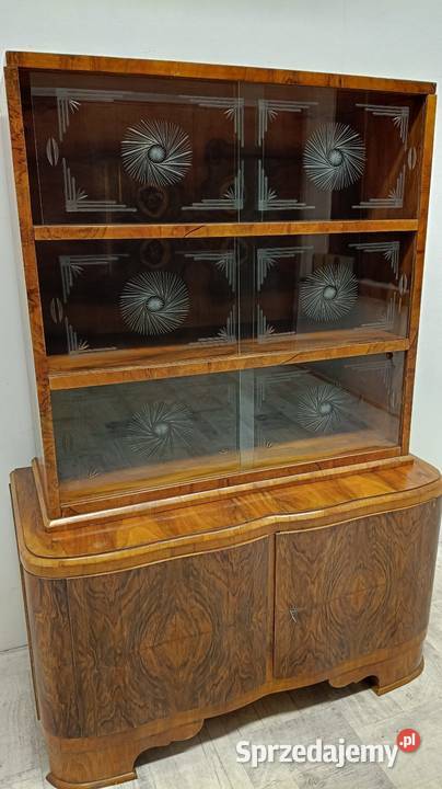 komoda bufet witryna art deco orzech vintage do łódzkie Radomsko