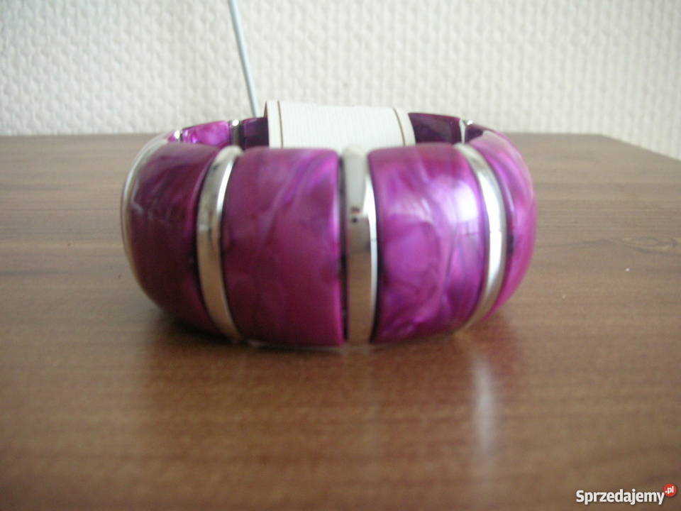 NOWA Bransoletka fioletowosrebrna Ozdoby Warszawa