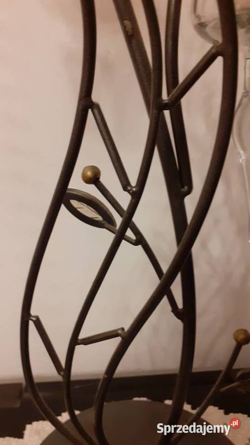 Świecznik metal i szkło Dekoracje i ozdoby Szczecin