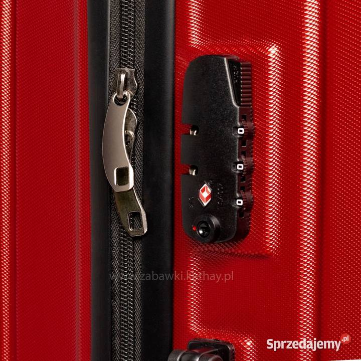 Zestaw podróżnych walizek XXL bordo 3w1 ABS Poznań