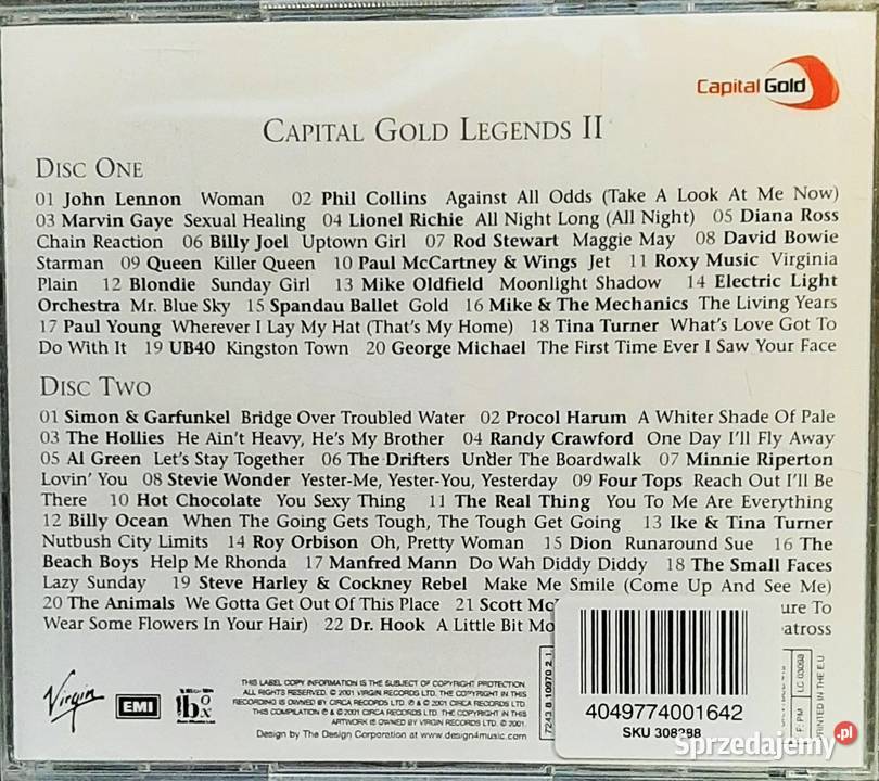 2X CD Capital Gold ROCK LEGENDS 2 CD Various