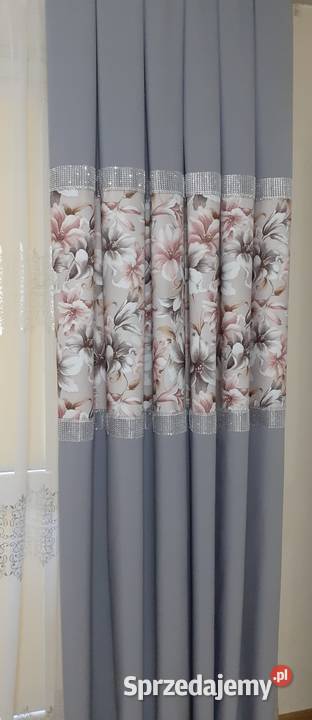 Zasłony jasno szare lilia