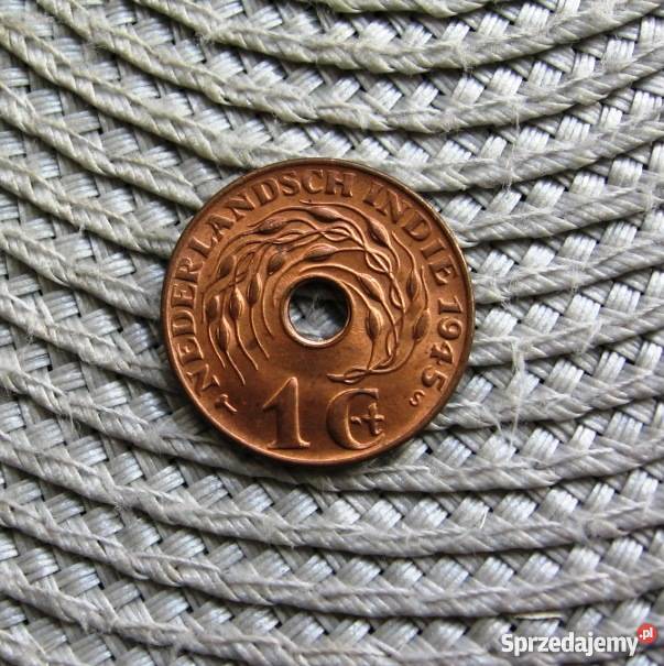 Indie Holenderskie 1 Cent 1945rS Ładna Kalisz