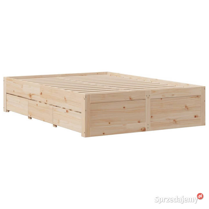 Łóżko bez materaca z szufladami sosnowe 150x200 mazowieckie Warszawa sprzedam