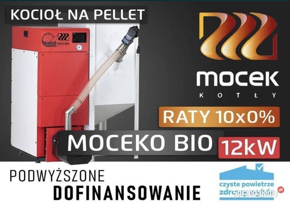 Kocioł na pellet drewno Moceko 12kW piec na Gliwice