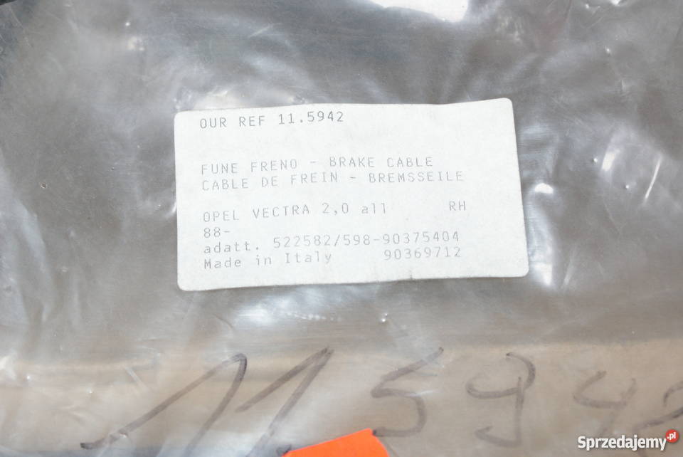 LINKA HAMULCA RĘCZNEGO OPEL VECTRA A 86 87 1988 Białobrzegi