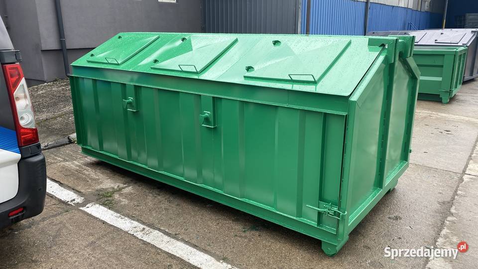 Kontener KP7 KRYTY 6 włazówODPADY pojemnik Magazynowanie Włocławek
