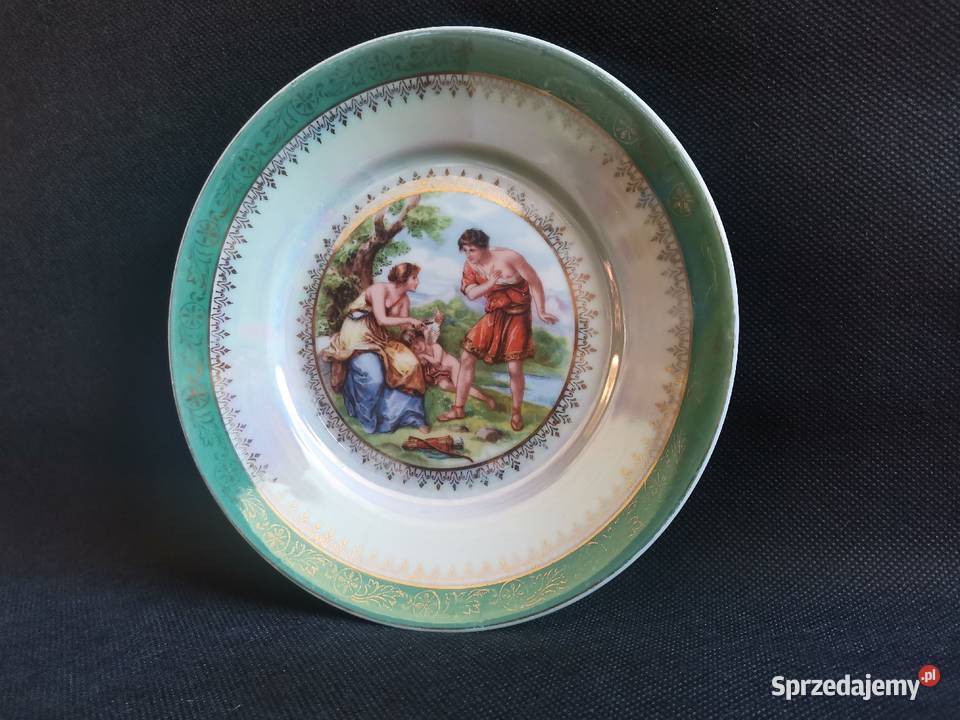 Stary przedwojenny talerzyk porcelana Ćmielów śląskie Siemianowice Śląskie
