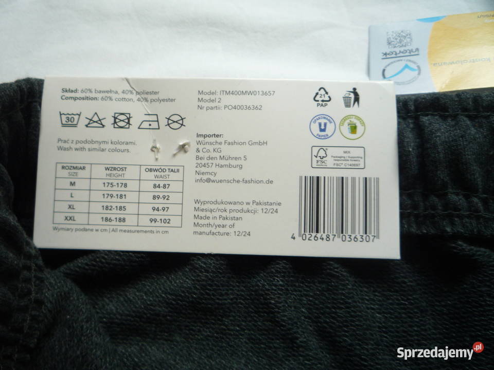 Nowe Cleve XL42 Szorty męskie Szare Krótkie Szczecin