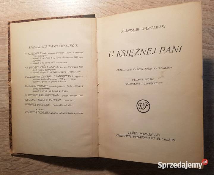 U księżnej pani 1922 r Stanisław Wasylewski twarda Białystok