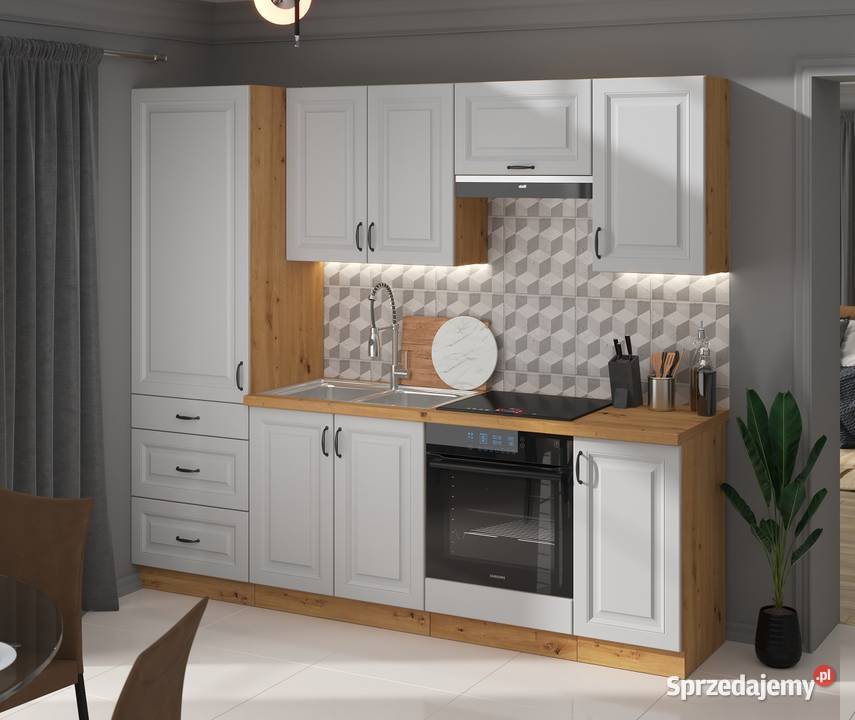 Meble kuchenne STILO BIAŁY FREZOWANY KORPUS DĄB Lublin sprzedam