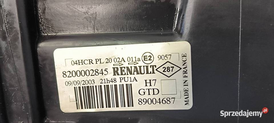 LAMPA LEWA PRZÓD RENAULT LAGUNA I LIFT Lipno