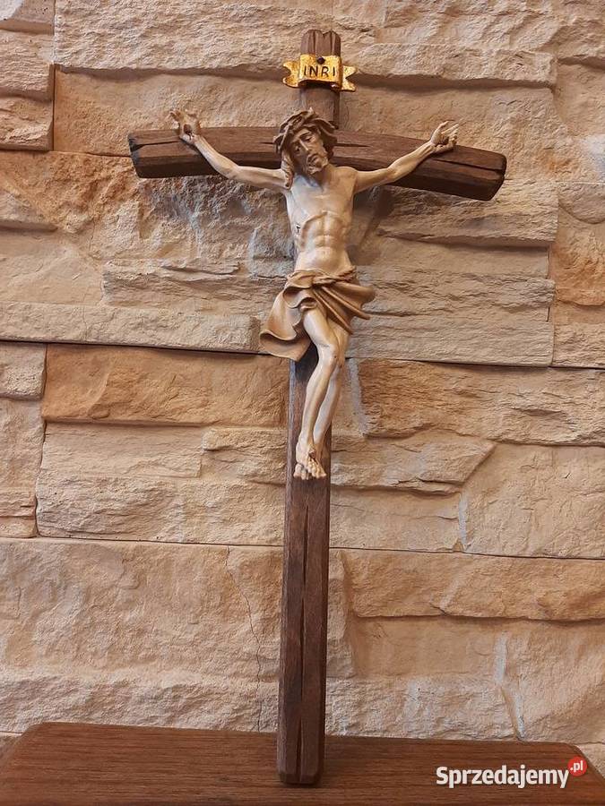 Rzeźba z drewna krzyż drewniany Ukrzyżowanie Lubień sprzedam