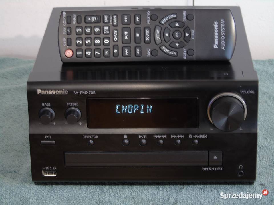 Amplituner Panasonic SAPMX70 pilot USB mp3 BT CD Jasło
