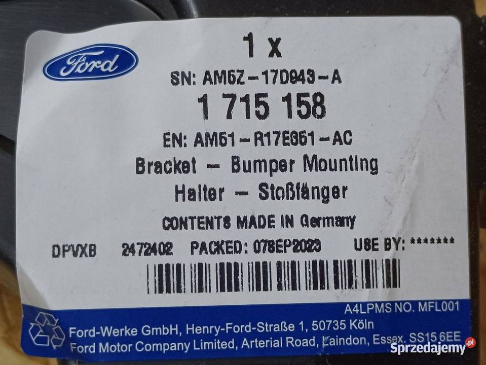 FORD C ŚLIZG ZDERZAKA LEWY TYŁ AM51R17E851AC Pleszew sprzedam