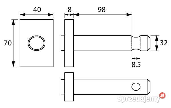 Sworzeń łącznika górnego 32x98 mm VLK7017 małopolskie