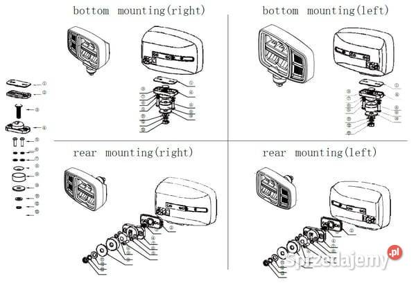 Reflektor LED prostokątny 1224V 220x1972x805 mm Kamionna