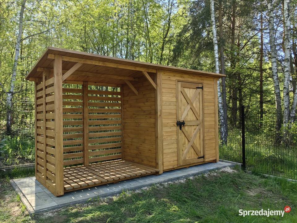 Drewutnia 2 x 15m domek 2 x 15m z dachem Drewutnie sprzedam