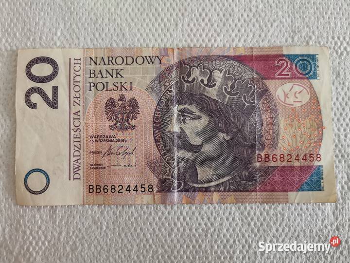Banknot 20 zł. Nr ser. 458...