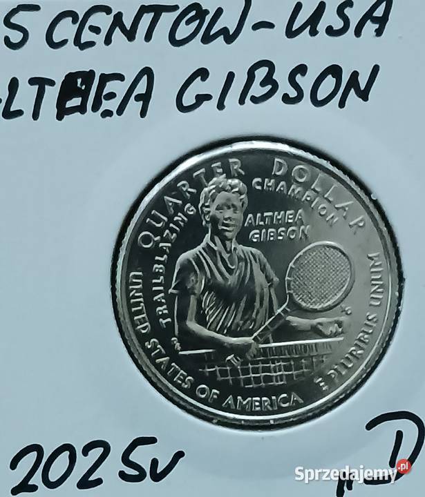 25 Centów USA Althea Gibson 2025 r men D Konin