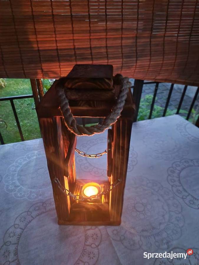 Rustykalny lampion Zazdrośnik sąsiad niby nie Pszów