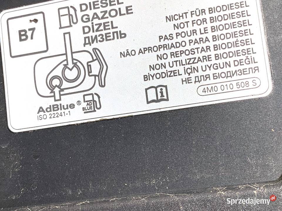 KLAPKA WLEWU PALIWA AUDI Q8 SUV POKRYWA WLEWU