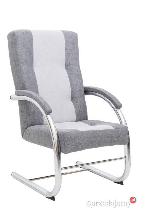 Fotel Tapicerowany na Chromowych Płozach Rzeszów sprzedam